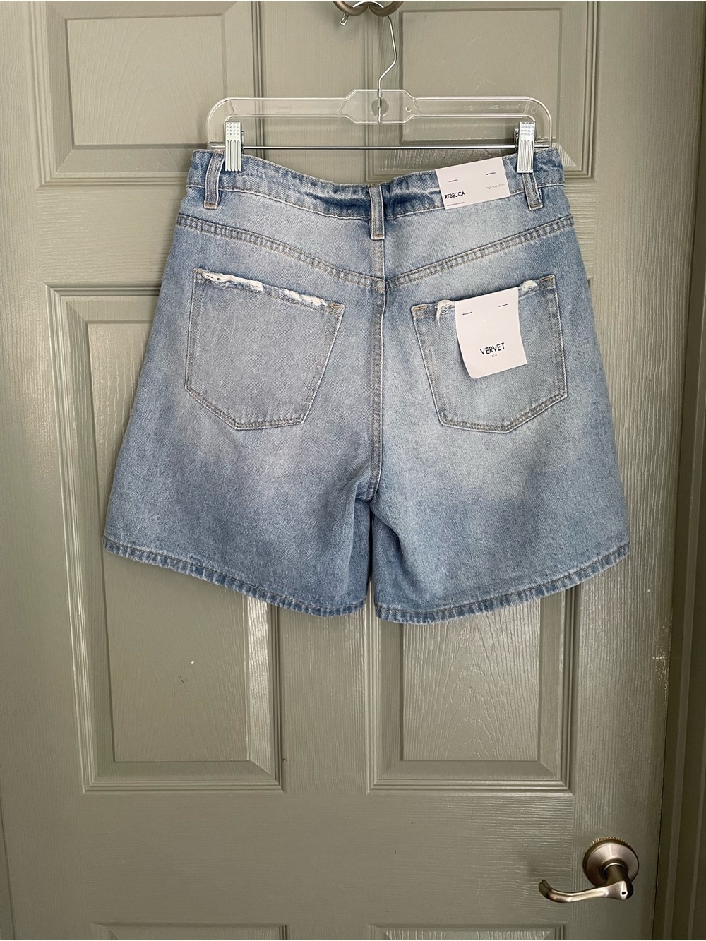 NWT Distressed Vervet jean denim shorts high rise - Picture 7 of 7
